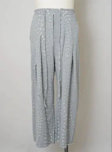 SHINYAKOZUKA HOME BAGGY 그레이 도트 무늬 와이드 팬츠