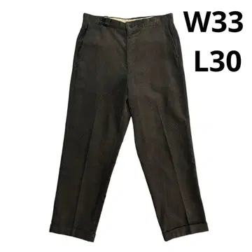 70s USA제 5 포켓 코듀로이 슬랙스 W33L30 카키