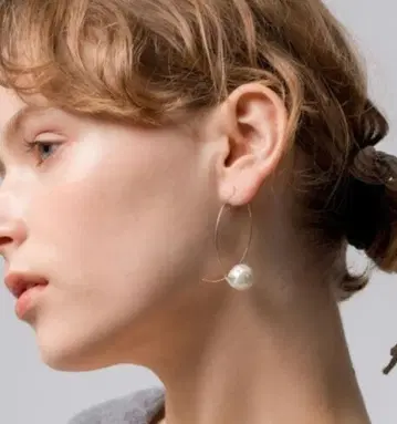 MIZUKI 미즈키 후프 펄 귀걸이