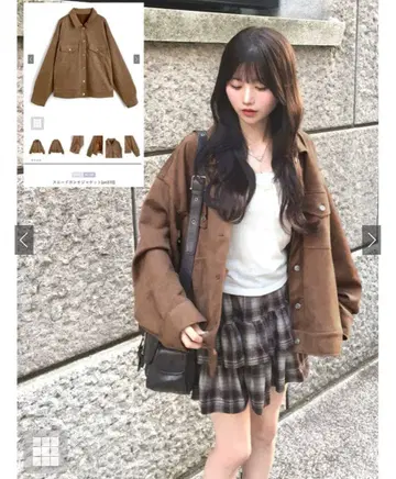 GRL 브라운 오버 사이즈 자켓