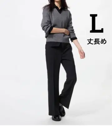 새상품 유니클로 스마트 플레어 팬츠 (긴 길이) L