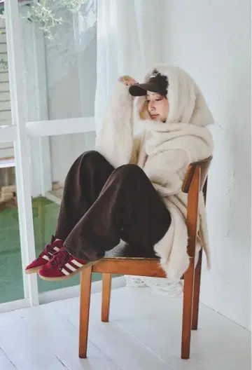 mite 신상 2way 복슬복슬 가디건 아이보리