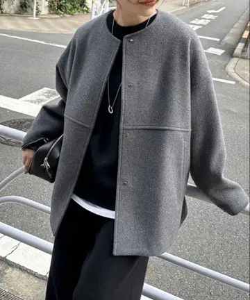 JOURNAL STANDARD 슈퍼140 비버 노카라 숏코트