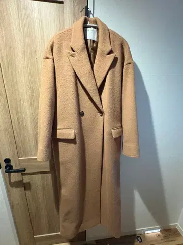 RIM.ARK 베이지 더블 브레스트 롱 코트 size 38