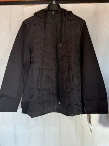 후드 부착 퀼팅 자켓 M 블랙