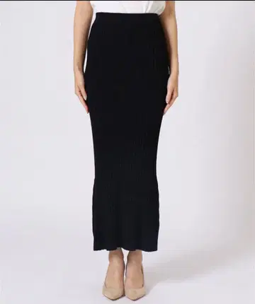 택 포함 새상품 [ Whim Gazette ] 니트 핏 스커트