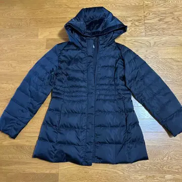 UNTITLED 후드 부착 다운 자켓 네이비