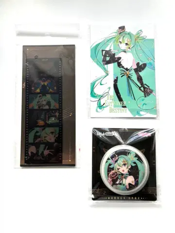 하츠네 미쿠 캔뱃지 엽서 필름 카드 특전 세트 명정영요 시리즈