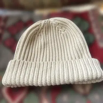 auralee 니트 캡 화이트(크림색)