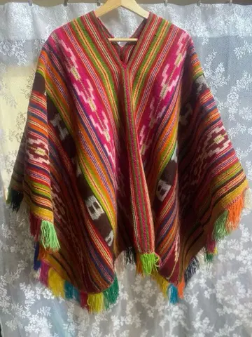 빈티지 판초 구제 의류 빈티지 러그