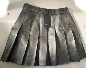 EMODA 에모다 빈티지라이크 플리츠 미니 스커트 그레이 M