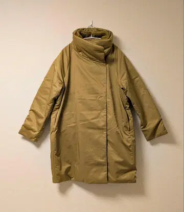 [ 새상품급 ] 바지레 28 다운 코트 카멜 인조 모피 파이브 폭스