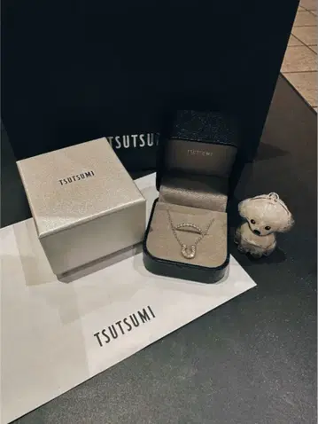 TSUTSUMI K10 화이트 골드 다이아몬드 목걸이 말발굽