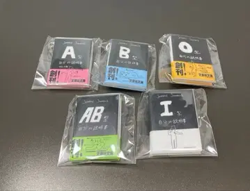 혈액형 [나의 설명서] 미니어처 콩책 키링 전 5종 세트