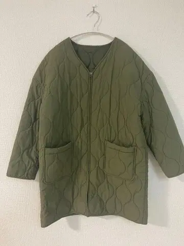 [ 로리즈팜 ] 올리브 그린 퀼팅 자켓 L 사이즈