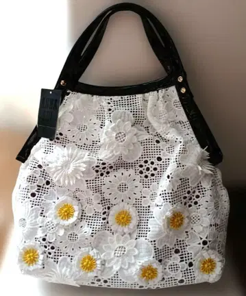 꽃무늬 레이스 토트백 빅