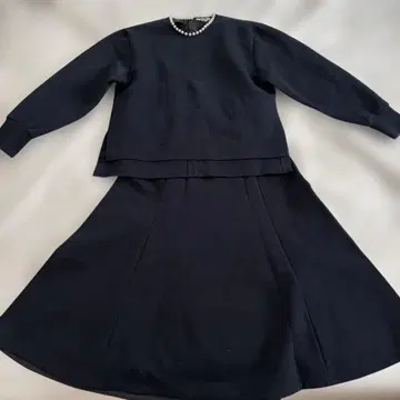 새상품급 아푸와이저 리셰 네이비 펄 장식 셋업 사이즈 1