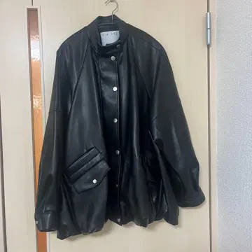 RIM.ARK 블랙 가죽 자켓