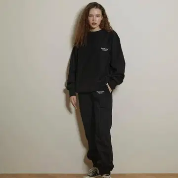 cavezarosso 샌드위치 크루 맨투맨 셋업