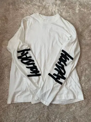 HOLIDAY 로고 긴팔T셔츠 화이트