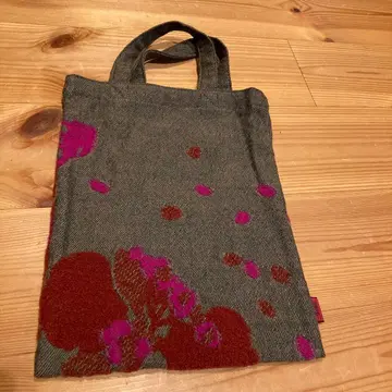 꽃무늬 데님풍 토트백 작은 무늬