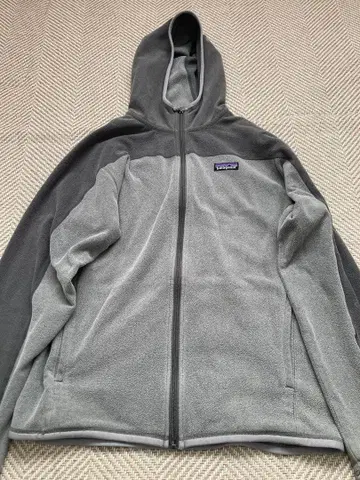 Patagonia 플리스 자켓 그레이 후드 부착