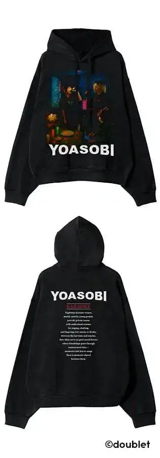 YOASOBI 콜라보 후드티 (정가: 17,600엔 (세금 포함))
