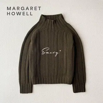 2021 마가렛호웰 라무스울 리브 니트 하이넥 정가 5만