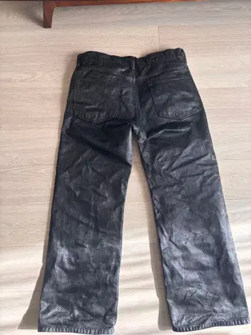 가격 협상 가능 데님 핸드메이드 와이드 팬츠 니스 가공