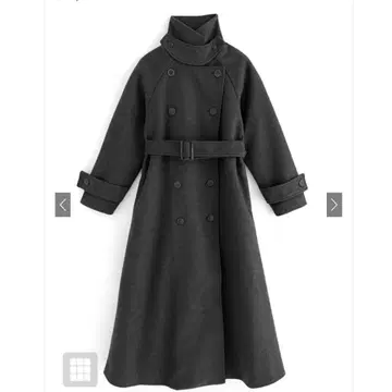 GRL 옷깃 3Way 벨트 포함 페이크 울 트렌치코트[ze783]