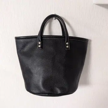 CreamCompany 크림컴퍼니 교토 버킷형 가죽 토트백 블랙