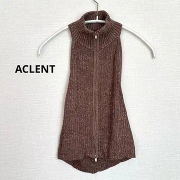 ACLENT 아클렌트 홀터넥 라메 니트 상의 베스트
