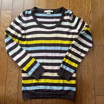 JOHN SMEDLEY 여성용 울 긴팔 보더 XS