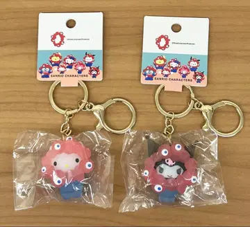 [ 새상품 ] 산리오 미야쿠미야쿠 클리어 컬러 키링 키티 쿠로미