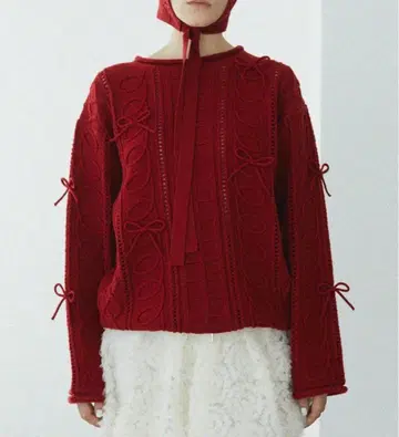 poppy KURUKURU RIBBON LOOSE KNIT 리본 니트