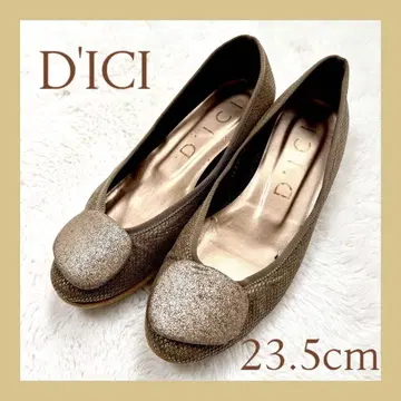 D'ICI 펌프스 발레 슈즈 23.5cm 골드 라운드토