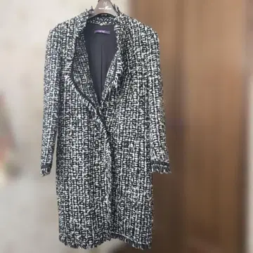 Laurel 롱 코트 사이즈 8 블랙 화이트