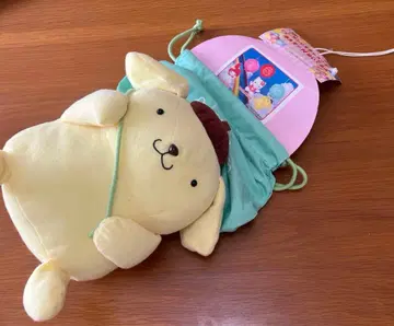 레어 폼폼푸딩 홀더 부착 봉제 인형 헤이세이 레트로 2001 초기