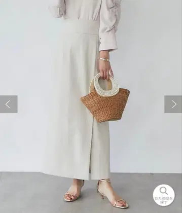 [스트레치 소재로 신기 편한] 컷 조젯 내로우 맥시 스커트