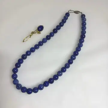 라피스 목걸이 브로치 세트