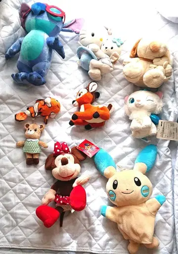 [16일까지] 장미 가능 봉제 인형 세트 스티치 헬로키티 미니 마우스