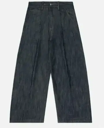 14oz Raw Denim 와이드 레그 청바지 배기진 인디고