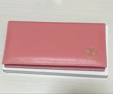 황거 장지갑 핑크 천연 가죽 ( 소 )