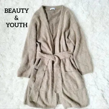 [ 미사용 ] BEAUTY&YOUTH 롱 가디건 울 폭스