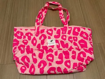 핑크 레오파드 무늬 토트백
