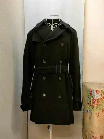 울 피코트 에디션 블랙 코트 투모로우랜드