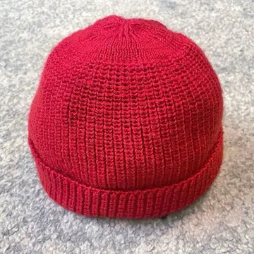 독일제 LEUCHTFEUER 비니 니트 캡 니트 모자 빨간색