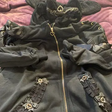 LIZ LISA 우사미미 블랙 후드티 사이즈 0