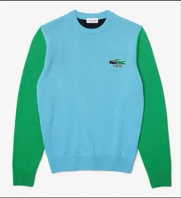 LACOSTE 패널 배색 에시컬 울 니트 스웨터