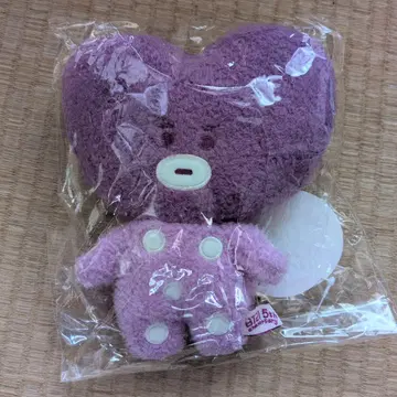 TATA BT21 레인보우 컬러 봉제 인형 5주년 기념 퍼플 아트전